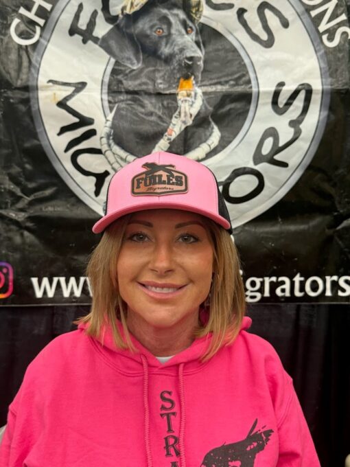 Pink and Black Mesh Logo Hats